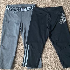 set of 2 kids capri leggings